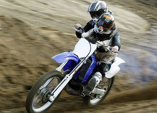 Σκύλος και μοτοσυκλέτα